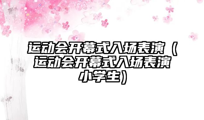 運動會開幕式入場表演（運動會開幕式入場表演小學(xué)生）