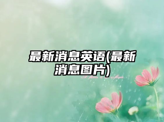 最新消息英語(最新消息圖片)