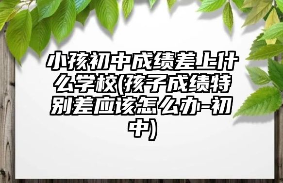 小孩初中成績差上什么學(xué)校(孩子成績特別差應(yīng)該怎么辦-初中)