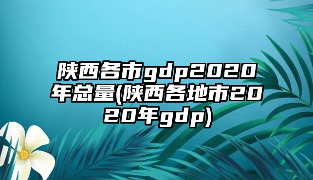 陜西各市gdp2020年總量(陜西各地市2020年gdp)