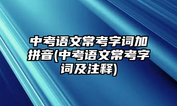 中考語文常考字詞加拼音(中考語文?？甲衷~及注釋)