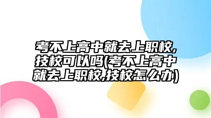 考不上高中就去上職校,技校可以嗎(考不上高中就去上職校,技校怎么辦)