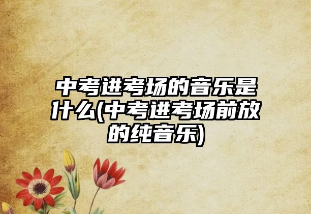 中考進考場的音樂是什么(中考進考場前放的純音樂)