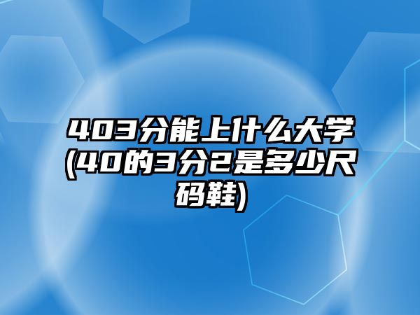 403分能上什么大學(xué)(40的3分2是多少尺碼鞋)