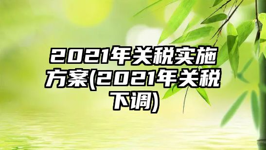 2021年關(guān)稅實(shí)施方案(2021年關(guān)稅下調(diào))