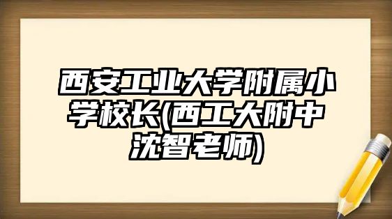 西安工業(yè)大學(xué)附屬小學(xué)校長(西工大附中沈智老師)