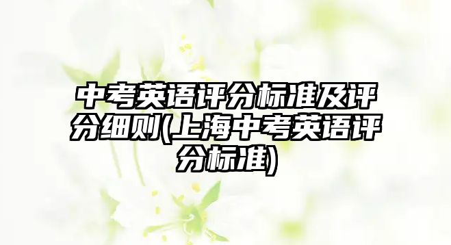 中考英語評(píng)分標(biāo)準(zhǔn)及評(píng)分細(xì)則(上海中考英語評(píng)分標(biāo)準(zhǔn))