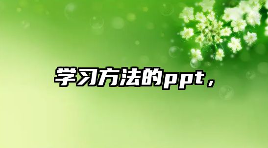 學(xué)習(xí)方法的ppt，