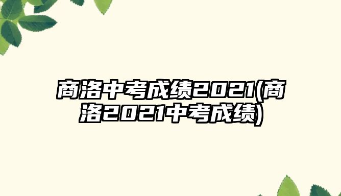 商洛中考成績2021(商洛2021中考成績)