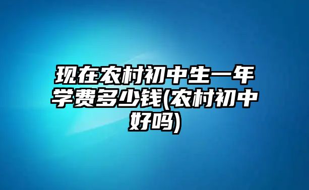 現(xiàn)在農(nóng)村初中生一年學(xué)費(fèi)多少錢(農(nóng)村初中好嗎)