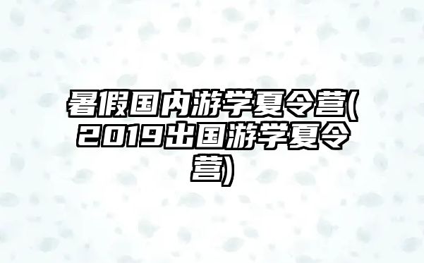 暑假國內(nèi)游學夏令營(2019出國游學夏令營)