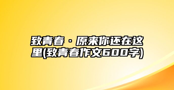 致青春·原來你還在這里(致青春作文600字)