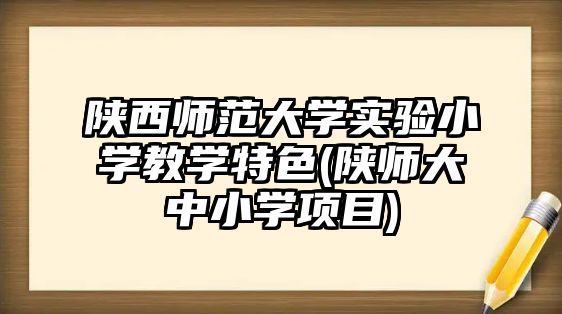 陜西師范大學(xué)實(shí)驗(yàn)小學(xué)教學(xué)特色(陜師大中小學(xué)項(xiàng)目)