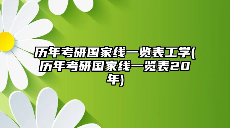 歷年考研國家線一覽表工學(xué)(歷年考研國家線一覽表20年)