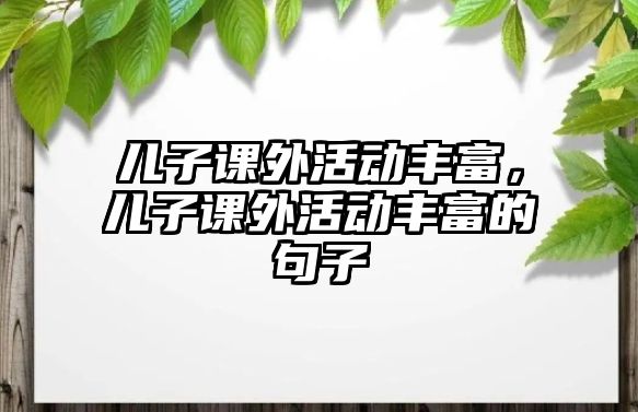 兒子課外活動豐富，兒子課外活動豐富的句子