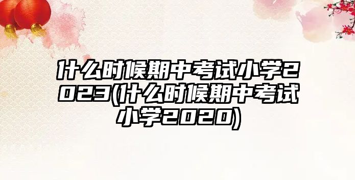 什么時候期中考試小學(xué)2023(什么時候期中考試小學(xué)2020)