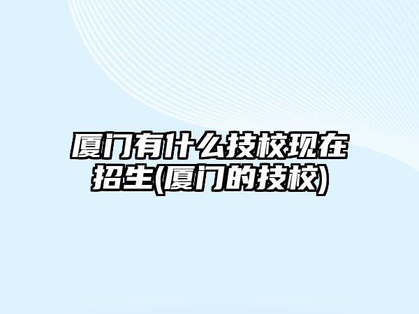 廈門有什么技?，F(xiàn)在招生(廈門的技校)