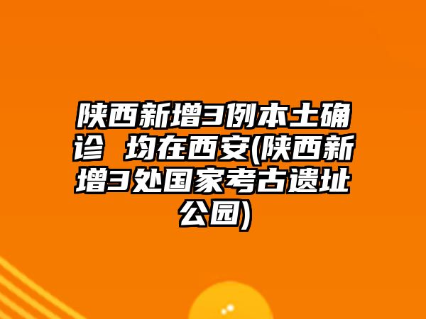 陜西新增3例本土確診 均在西安(陜西新增3處國(guó)家考古遺址公園)