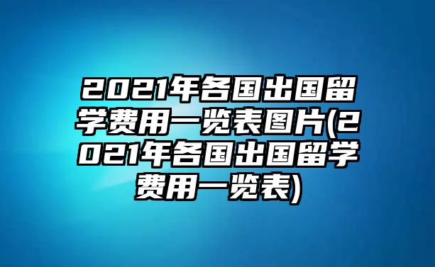 2021年各國出國留學(xué)費(fèi)用一覽表圖片(2021年各國出國留學(xué)費(fèi)用一覽表)