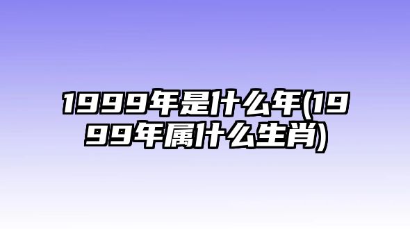 1999年是什么年(1999年屬什么生肖)