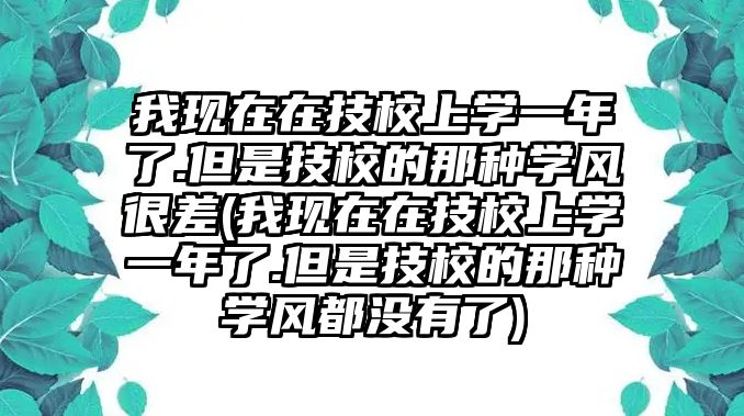 我現(xiàn)在在技校上學(xué)一年了.但是技校的那種學(xué)風(fēng)很差(我現(xiàn)在在技校上學(xué)一年了.但是技校的那種學(xué)風(fēng)都沒(méi)有了)