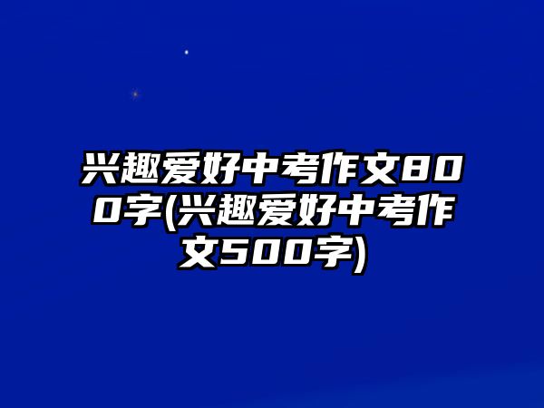 興趣愛好中考作文800字(興趣愛好中考作文500字)