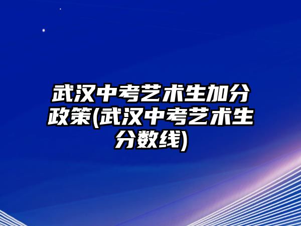 武漢中考藝術生加分政策(武漢中考藝術生分數(shù)線)