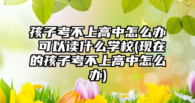 孩子考不上高中怎么辦 可以讀什么學校(現(xiàn)在的孩子考不上高中怎么辦)