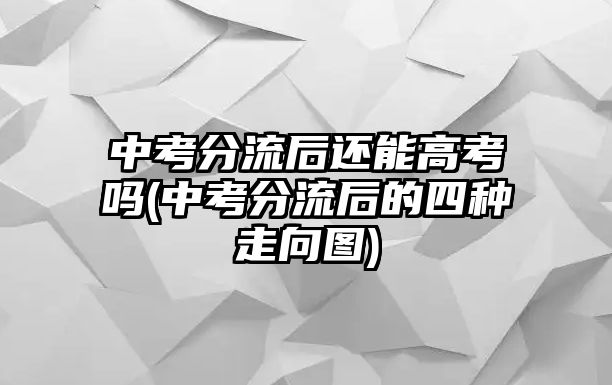 中考分流后還能高考嗎(中考分流后的四種走向圖)