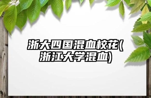 浙大四國(guó)混血?；?浙江大學(xué)混血)