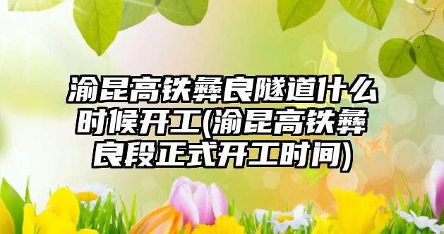 渝昆高鐵彝良隧道什么時候開工(渝昆高鐵彝良段正式開工時間)