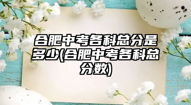 合肥中考各科總分是多少(合肥中考各科總分數)