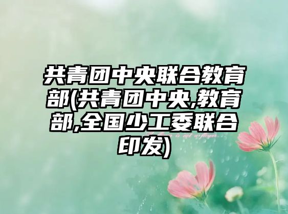 共青團中央聯(lián)合教育部(共青團中央,教育部,全國少工委聯(lián)合印發(fā))