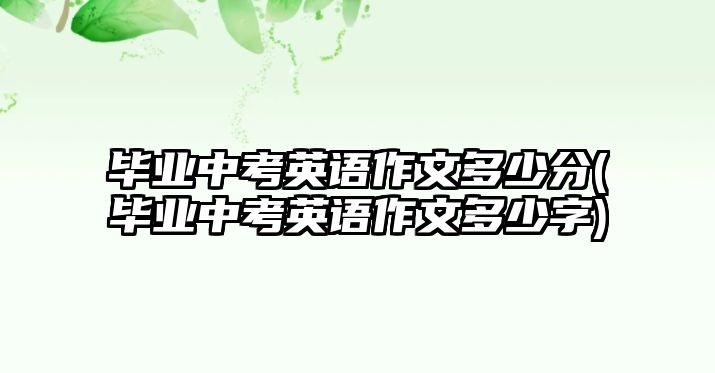 畢業(yè)中考英語(yǔ)作文多少分(畢業(yè)中考英語(yǔ)作文多少字)