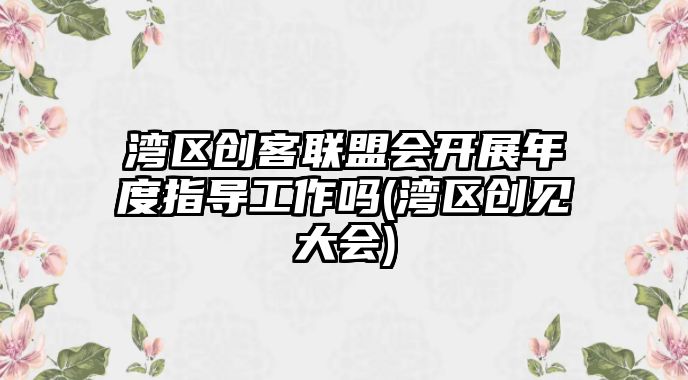 灣區(qū)創(chuàng)客聯(lián)盟會(huì)開(kāi)展年度指導(dǎo)工作嗎(灣區(qū)創(chuàng)見(jiàn)大會(huì))