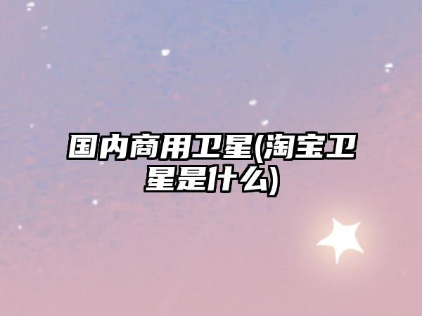 國內(nèi)商用衛(wèi)星(淘寶衛(wèi)星是什么)