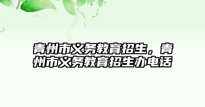 青州市義務(wù)教育招生，青州市義務(wù)教育招生辦電話