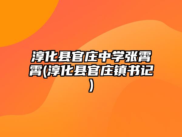 淳化縣官莊中學(xué)張霄霄(淳化縣官莊鎮(zhèn)書記)