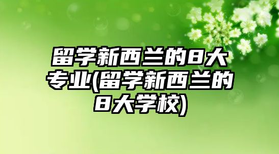 留學(xué)新西蘭的8大專業(yè)(留學(xué)新西蘭的8大學(xué)校)