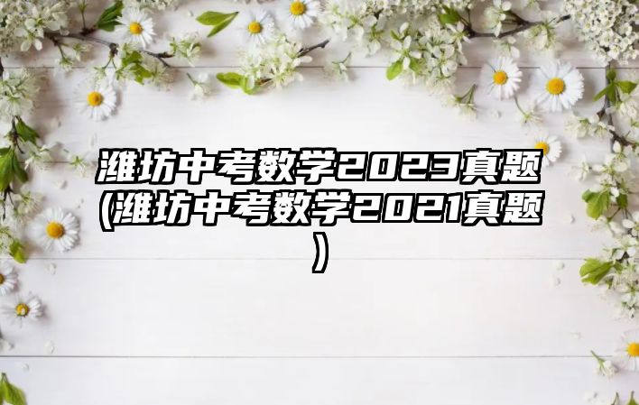 濰坊中考數(shù)學(xué)2023真題(濰坊中考數(shù)學(xué)2021真題)