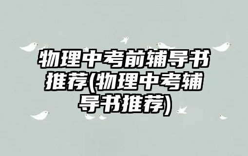 物理中考前輔導(dǎo)書(shū)推薦(物理中考輔導(dǎo)書(shū)推薦)