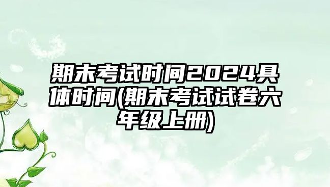 期末考試時(shí)間2024具體時(shí)間(期末考試試卷六年級(jí)上冊(cè))