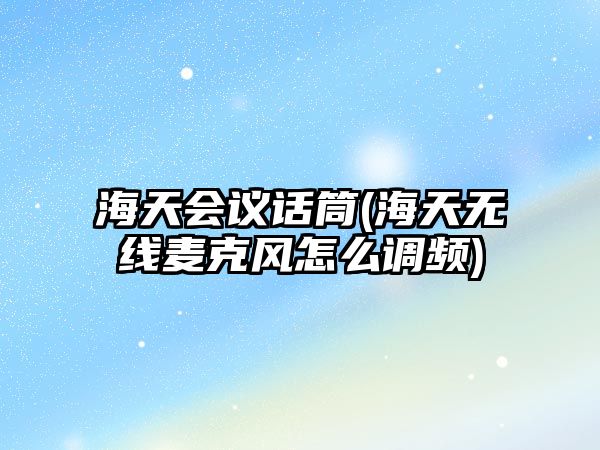 海天會(huì)議話筒(海天無(wú)線麥克風(fēng)怎么調(diào)頻)