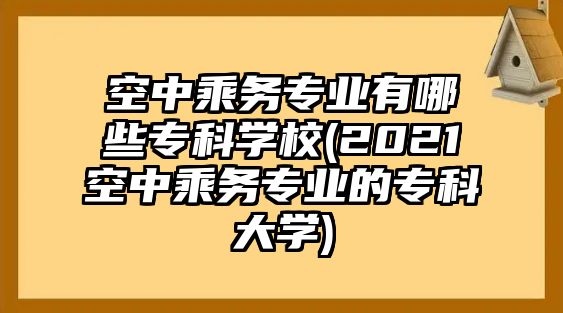 空中乘務(wù)專業(yè)有哪些專科學(xué)校(2021空中乘務(wù)專業(yè)的?？拼髮W(xué))