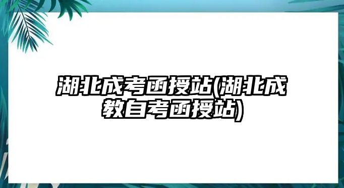 湖北成考函授站(湖北成教自考函授站)